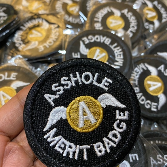 Embroidered Asshole Merit Badge - Picture 2 of 4